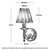 Stanford 1 Light Brass Wall Lamp Dimensions