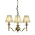 Stanford 3 Light Brass Chandelier - Shimmer Grey