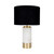 Compostela White Marble Table Lamp - Black Shade