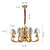 Luxury 8 Light Brass Chandelier