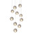 Space Bubble Spherical Clear Glass 10 Light LED Cluster Chandelier