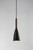 Pure 10 Torch Pendant Light - Black  Lights On