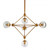 Replica Modo 5 Light Diamond Chandelier - Black