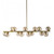 Modern Gold 14 Light Horizontal Bar Pendant Light