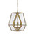 Gabbia 3 Light Gold Glass Pendant Light