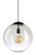 Simple Round Glass Pendant Light - Black