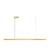 Flam LED Brass Linear Pendant Light