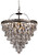 Cascade Bronze Basket Crystal Chandelier - Medium