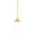 Sphere Gloss Opal Glass Rod Pendant Light - Brass-2