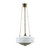 Senator Matt Opal Glass Triple Chain Pendant - Brass-5