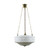 Senator Matt Opal Glass Triple Chain Pendant - Brass-4