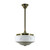 Senator Matt Opal Glass Rod Pendant Light - Brass-3