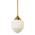 Senator Matt Opal Glass Rod Pendant Light - Brass-2