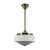 Senator Matt Opal Glass Rod Pendant Light - Brass-4