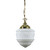 Senator Matt Opal Glass Single Chain Pendant - Brass