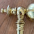 Senator Matt Opal Glass Single Chain Pendant - Brass