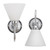 Loxton Cone Opal Glass Wall Light - Chrome-2