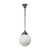 Sphere Gloss Opal Glass Rod Pendant Light - Chrome-4