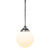 Sphere Gloss Opal Glass Rod Pendant Light - Chrome-2