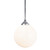 Sphere Gloss Opal Glass Rod Pendant Light - Chrome