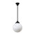 Sphere Gloss Opal Glass Rod Pendant Light - Patina-4