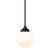 Sphere Gloss Opal Glass Rod Pendant Light - Patina-2