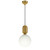 orcia Round Opal Gold Pendant Light