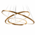 Planetary Rings Brushed Gold LED Pendant Chandelier