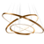Planetary Rings Brushed Gold LED Pendant Chandelier