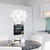 Gross White Glass Beads Modern Pendant Chandelier