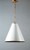 Casino Cone White Brass Pendant Light