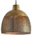 Zircon Perforated Brass Dome Pendant Light - Large