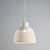 Zircon Perforated White Dome Pendant Light - Small