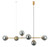 Iris 6 Light Smokey Shades Linear Pendant Light