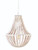 Waco 1 Light White Wooden Bead Pendant Light