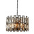 Marianne Crystal Prism Round Drum Chandelier - Black-1
