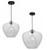 Selena 1 Light Clear Bell Pendant Light