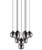 Ariscani 10 Light Smoke Glass Cluster Pendant Chandelier 
