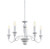  Caposile White 5 Light Candle Pendant Chandelier 
