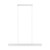 Matt White Tri Colour LED Linear Pendant Light - Small
