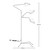 Replica Serge Mouille Three Arm Standing Floor Lamp-Size