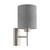 Pasteri Bedside Satin Nickel Wall Light - Grey Drum Shade 