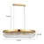 Valparaiso 13 Light Linear Gold Crystal Pendant Chandelier-2