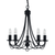 Maypole 5 Light Candelabra Black Pendant Light
