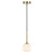 Blaise Ribbed Glass Gold Opal White Pendant Light