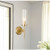 Cylindrical Single Glass Brass Wall Sconce-1