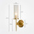 Cylindrical Single Glass Brass Wall Sconce-4
