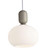 Notti Grey Opal Glass Pendant Light - Lights On