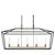 Linus 5 Light Black Gold Linear Pendant Light