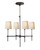 Bryant Small Natural Paper Shades Bronze 4 Light Classic Chandelier